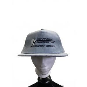 Vintage Hat Pipeline Construction Cap Corduroy Unused - Medicine Hat, Brooks